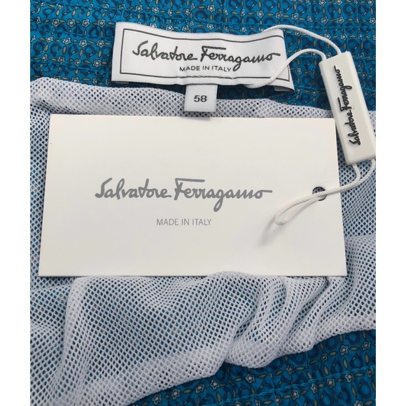 New Salvatore Ferragamo Gancini Swim Trunk Blue - Picture 6 of 8